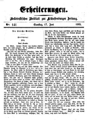 Erheiterungen (Aschaffenburger Zeitung) Samstag 17. Juni 1865