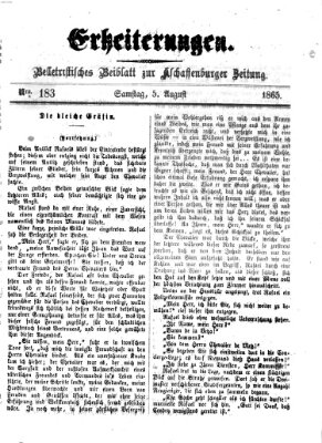 Erheiterungen (Aschaffenburger Zeitung) Samstag 5. August 1865