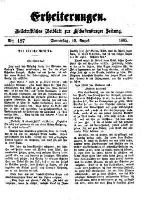 Erheiterungen (Aschaffenburger Zeitung) Donnerstag 10. August 1865