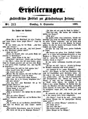 Erheiterungen (Aschaffenburger Zeitung) Samstag 9. September 1865