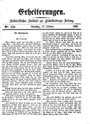 Erheiterungen (Aschaffenburger Zeitung) Dienstag 17. Oktober 1865