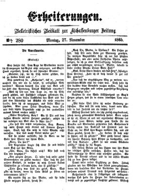 Erheiterungen (Aschaffenburger Zeitung) Montag 27. November 1865