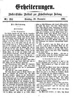 Erheiterungen (Aschaffenburger Zeitung) Dienstag 28. November 1865