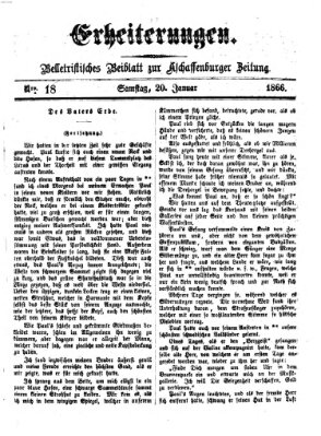 Erheiterungen (Aschaffenburger Zeitung) Samstag 20. Januar 1866