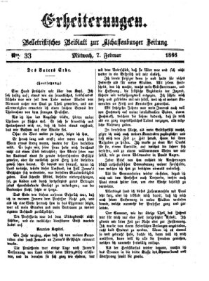 Erheiterungen (Aschaffenburger Zeitung) Mittwoch 7. Februar 1866