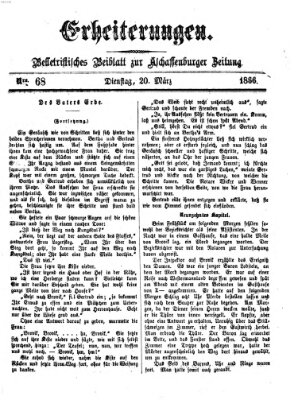 Erheiterungen (Aschaffenburger Zeitung) Dienstag 20. März 1866