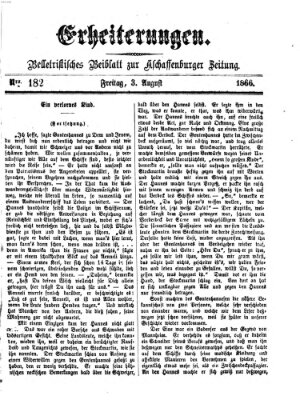 Erheiterungen (Aschaffenburger Zeitung) Freitag 3. August 1866