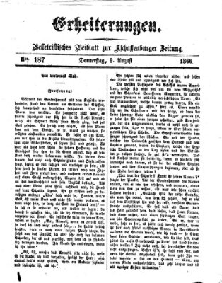 Erheiterungen (Aschaffenburger Zeitung) Donnerstag 9. August 1866