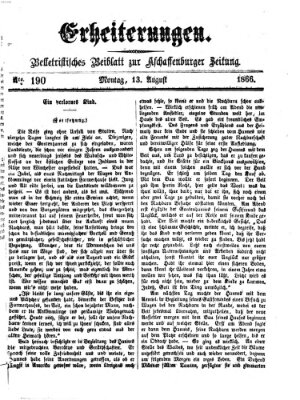 Erheiterungen (Aschaffenburger Zeitung) Montag 13. August 1866