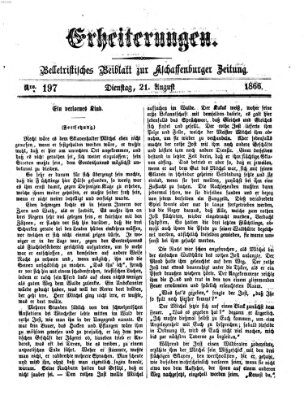 Erheiterungen (Aschaffenburger Zeitung) Dienstag 21. August 1866