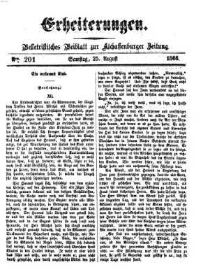 Erheiterungen (Aschaffenburger Zeitung) Samstag 25. August 1866