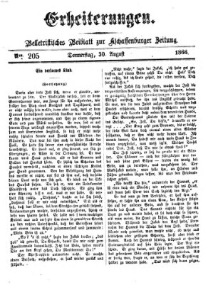Erheiterungen (Aschaffenburger Zeitung) Donnerstag 30. August 1866