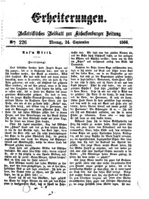 Erheiterungen (Aschaffenburger Zeitung) Montag 24. September 1866