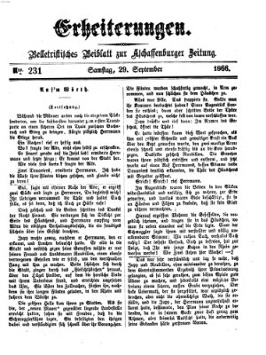 Erheiterungen (Aschaffenburger Zeitung) Samstag 29. September 1866