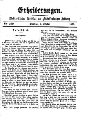 Erheiterungen (Aschaffenburger Zeitung) Dienstag 9. Oktober 1866