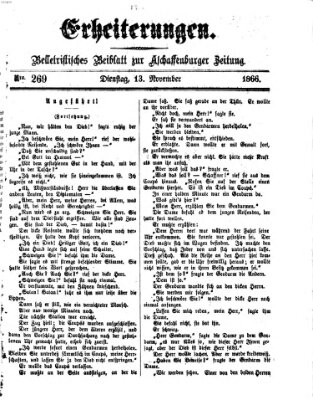 Erheiterungen (Aschaffenburger Zeitung) Dienstag 13. November 1866