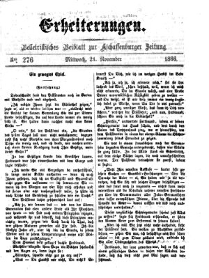 Erheiterungen (Aschaffenburger Zeitung) Mittwoch 21. November 1866