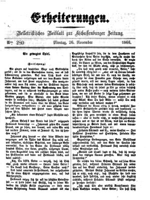 Erheiterungen (Aschaffenburger Zeitung) Montag 26. November 1866