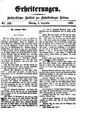 Erheiterungen (Aschaffenburger Zeitung) Montag 3. Dezember 1866