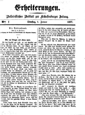 Erheiterungen (Aschaffenburger Zeitung) Dienstag 1. Januar 1867