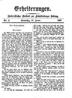 Erheiterungen (Aschaffenburger Zeitung) Donnerstag 10. Januar 1867