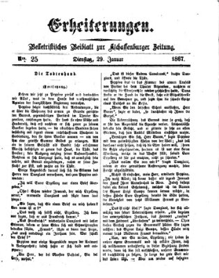 Erheiterungen (Aschaffenburger Zeitung) Dienstag 29. Januar 1867