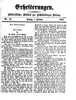 Erheiterungen (Aschaffenburger Zeitung) Freitag 1. Februar 1867