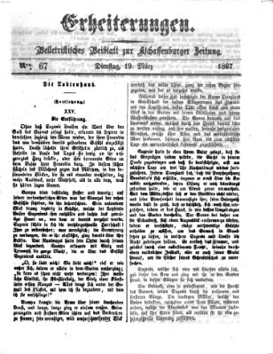 Erheiterungen (Aschaffenburger Zeitung) Dienstag 19. März 1867
