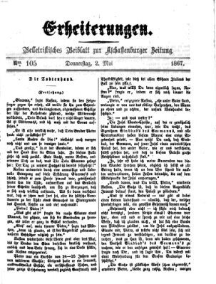 Erheiterungen (Aschaffenburger Zeitung) Donnerstag 2. Mai 1867