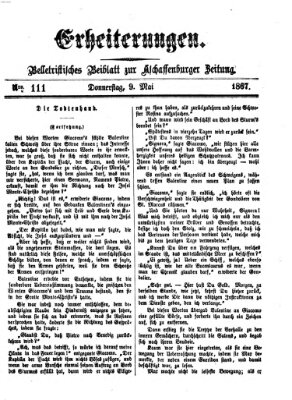 Erheiterungen (Aschaffenburger Zeitung) Donnerstag 9. Mai 1867