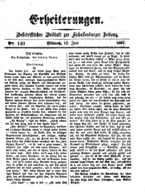 Erheiterungen (Aschaffenburger Zeitung) Mittwoch 12. Juni 1867