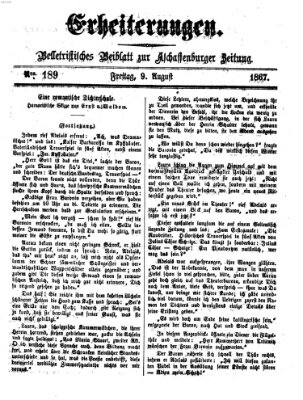 Erheiterungen (Aschaffenburger Zeitung) Freitag 9. August 1867
