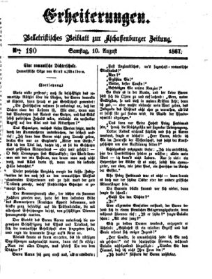 Erheiterungen (Aschaffenburger Zeitung) Samstag 10. August 1867