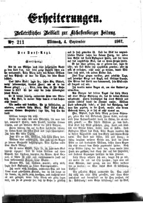 Erheiterungen (Aschaffenburger Zeitung) Mittwoch 4. September 1867