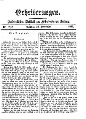 Erheiterungen (Aschaffenburger Zeitung) Samstag 28. September 1867