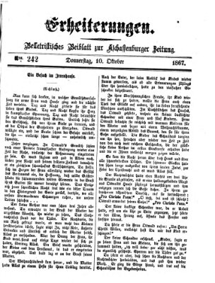 Erheiterungen (Aschaffenburger Zeitung) Donnerstag 10. Oktober 1867