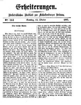 Erheiterungen (Aschaffenburger Zeitung) Samstag 12. Oktober 1867