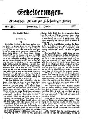 Erheiterungen (Aschaffenburger Zeitung) Donnerstag 31. Oktober 1867