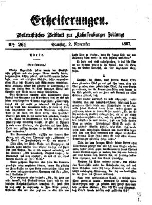 Erheiterungen (Aschaffenburger Zeitung) Samstag 2. November 1867