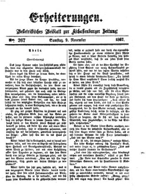 Erheiterungen (Aschaffenburger Zeitung) Samstag 9. November 1867