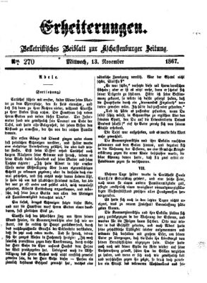 Erheiterungen (Aschaffenburger Zeitung) Mittwoch 13. November 1867