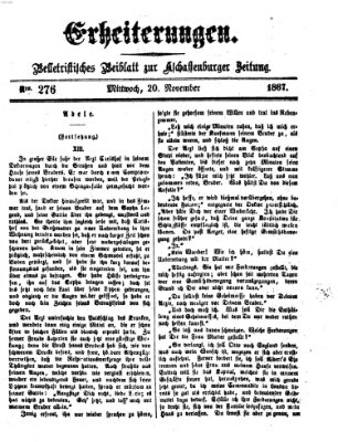 Erheiterungen (Aschaffenburger Zeitung) Mittwoch 20. November 1867