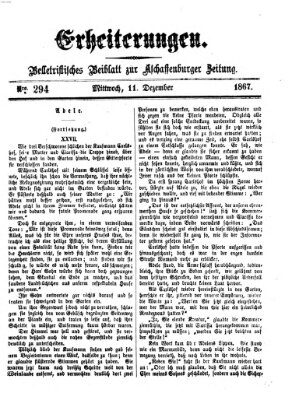 Erheiterungen (Aschaffenburger Zeitung) Mittwoch 11. Dezember 1867