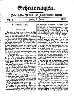 Erheiterungen (Aschaffenburger Zeitung) Freitag 3. Januar 1868
