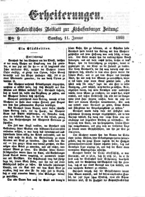 Erheiterungen (Aschaffenburger Zeitung) Samstag 11. Januar 1868