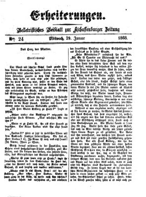 Erheiterungen (Aschaffenburger Zeitung) Mittwoch 29. Januar 1868
