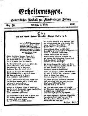 Erheiterungen (Aschaffenburger Zeitung) Montag 2. März 1868