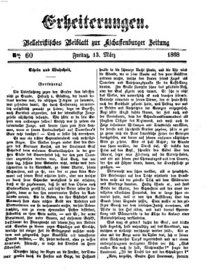 Erheiterungen (Aschaffenburger Zeitung) Freitag 13. März 1868