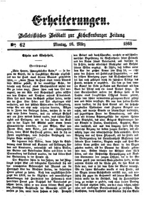 Erheiterungen (Aschaffenburger Zeitung) Montag 16. März 1868