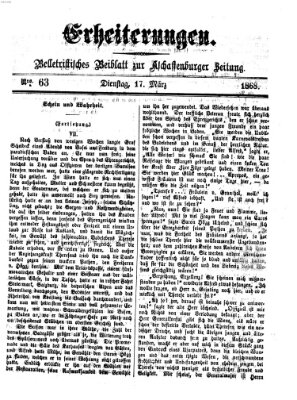 Erheiterungen (Aschaffenburger Zeitung) Dienstag 17. März 1868